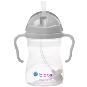 B.BOX bidon słomka niekapek Szary