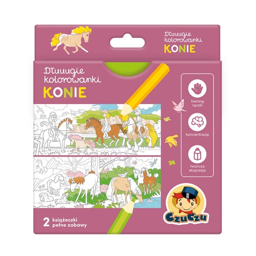 CzuCzu rysowanki kolorowanka KONIE 4+