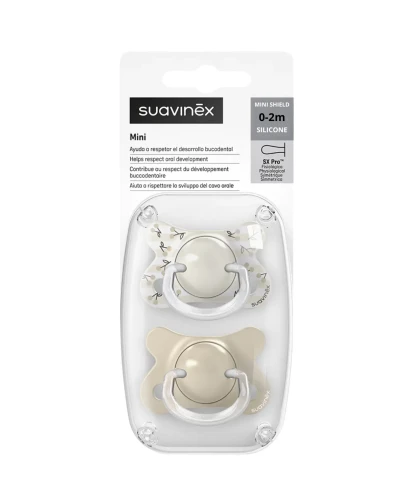 Suavinex smoczek 0-2m  birdies waniliowy SX mini