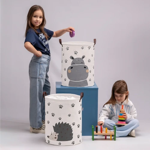 SIPO Kosz na zabawki Jeżyk 43 L. ściągacz