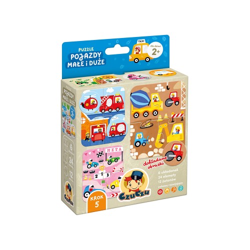 CzuCzu Puzzle  Pojazdy małe  i duże 2+