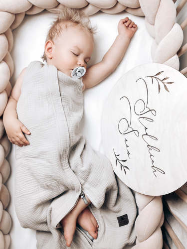 Sleepee ŚPIWOREK MUŚLINOWY 0-4m. love