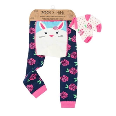 Zoocchini Legginsy i Skarpetki Królik 6-12m. 