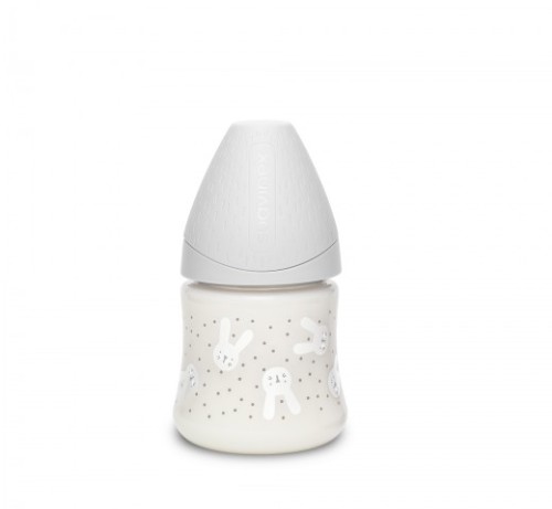 Butelka Suavinex premium 150ml s królik SZARA