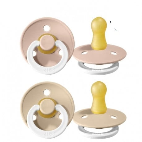 BIBS smoczek 2-pak Blush Vanilla Night 2szt. 0-6 S