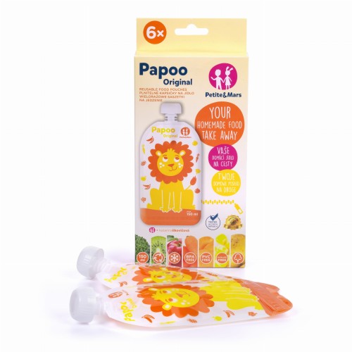 Petite&Mars Papoo  saszetki tubki 6szt 