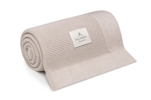 MEMI Bambusowy kocyk 80x100 light beige