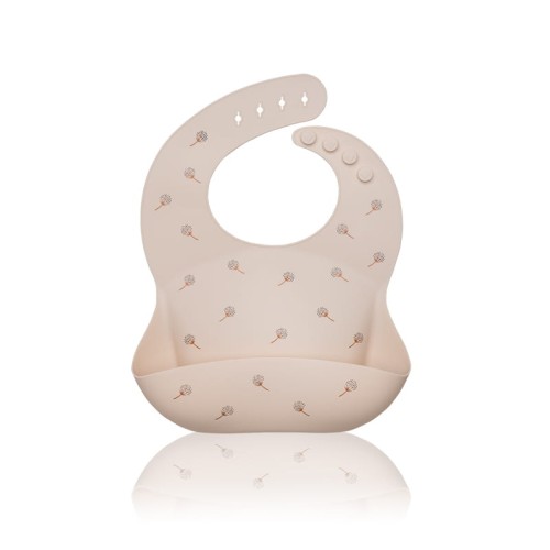 Petit&Mars Śliniak silikonowy Sam beige Dandelion