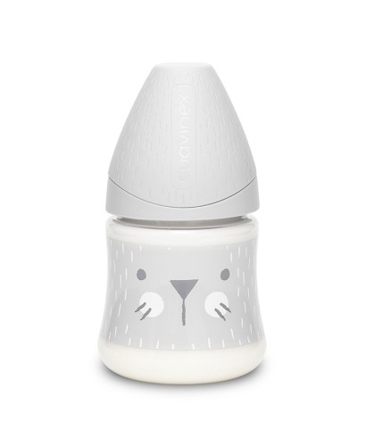 Suavinex BUTELKA HYGGE 150ML KOTEK szary