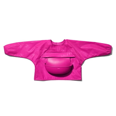 OXO tot Śliniak z Rękawami i Kieszonką Pink 9-24m.