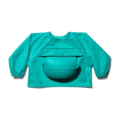 OXO tot Śliniak z Rękawami i Kieszonką Teal 9-24m.