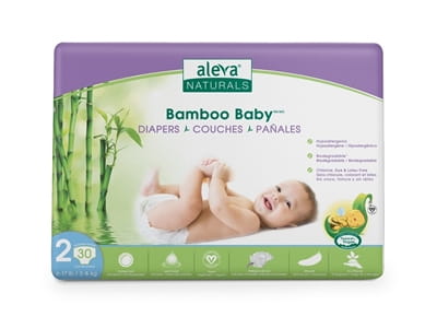Aleva  bambusowe pieluchy jednorazowe r.2 3-8kg..