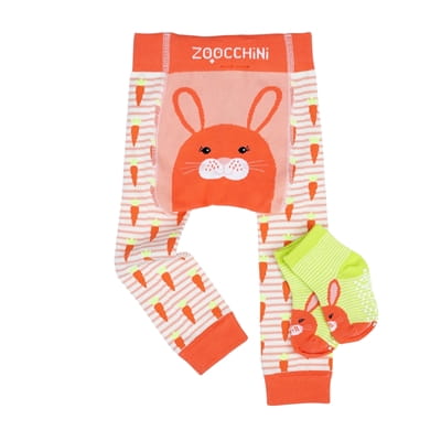 Zoocchini Legginsy i Skarpetki Królik 6-12m.
