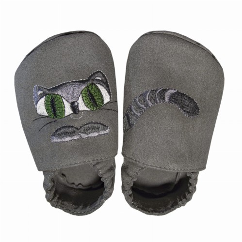 Babice barefoot 20/21 kapcie kot szary mikrofibra