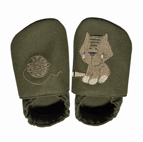 Babice mikrofibra 20/21 kapcie kot khaki barefoot