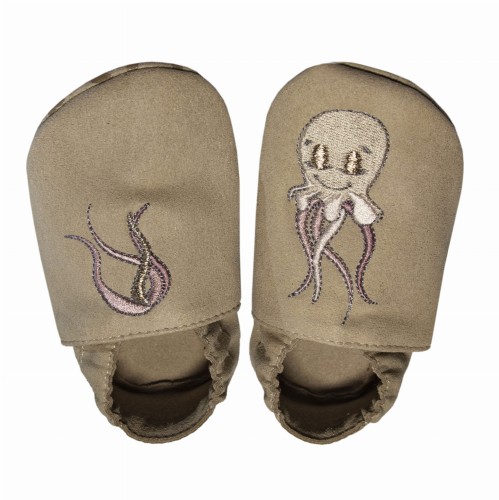 Babice paputki barefoot 20/21 L ośmiornica beż mikrofibra