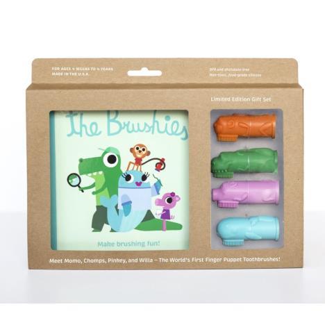 THE BRUSHIES Zestaw Szczoteczek silikonowych z książeczką PL