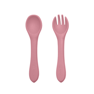 Petite&Mars Silikonowe sztućce rose 6m+