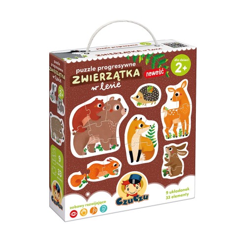 CzuCzu Puzzle Zwierzątka w lesie 2l.+
