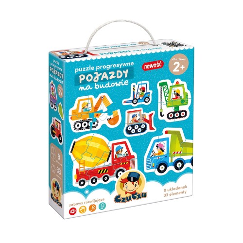 CzuCzu Puzzle Pojazdy na budowie 4 el.