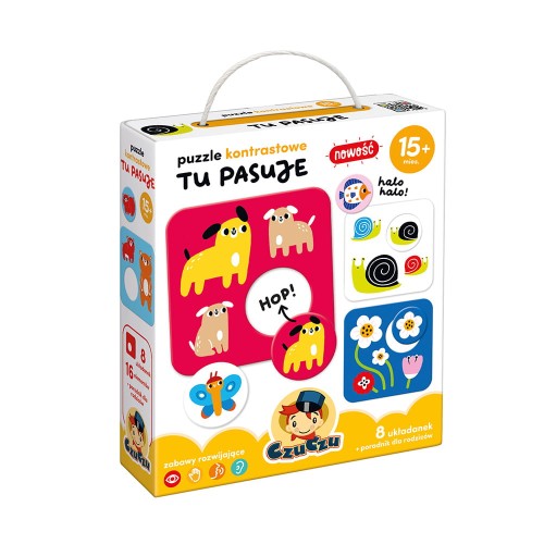 CzuCzu Puzzle kontrastowe Tu pasuje 15m+