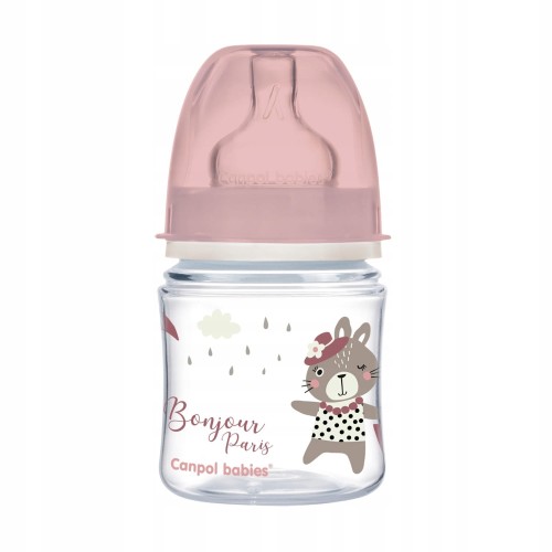 Canpol butelka 120ml. 0m+ Paris Pink