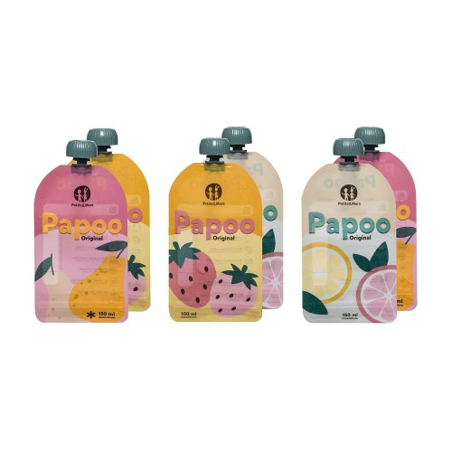 Petite&Mars Papoo wielorazowe saszetki 6szt.
