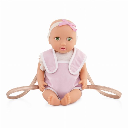Lullababy Lalka NIEMOWLĘ 35cm z nosidełkiem