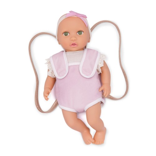 Lullababy Lalka NIEMOWLĘ 35cm z nosidełkiem