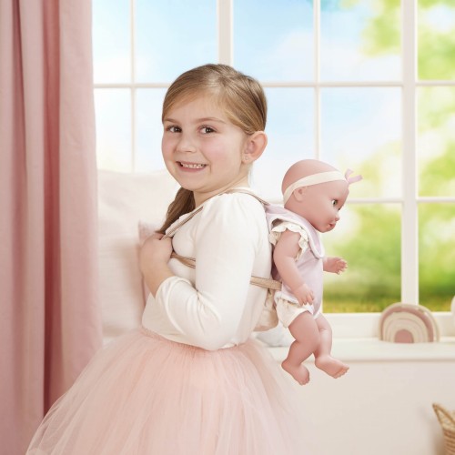 Lullababy Lalka NIEMOWLĘ 35cm z nosidełkiem
