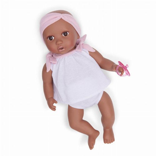 Lullababy Lalka NIEMOWLĘ 35cm ciemna cera