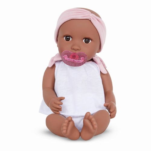 Lullababy Lalka NIEMOWLĘ 35cm ciemna cera