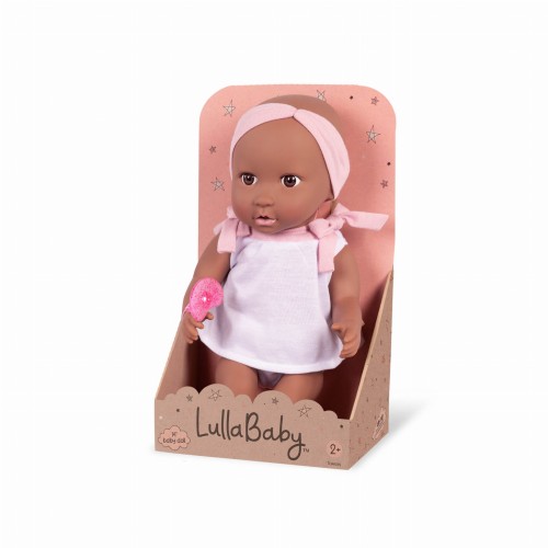 Lullababy Lalka NIEMOWLĘ 35cm ciemna cera
