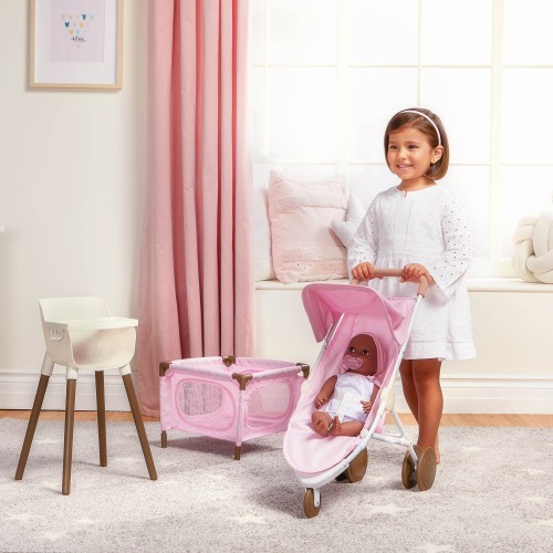 Lullababy Lalka NIEMOWLĘ 35cm ciemna cera