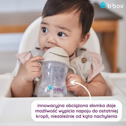B.BOX bidon ze słomką niekapek sage