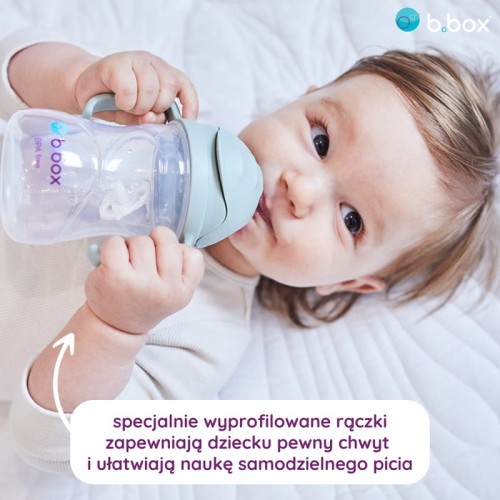 B.BOX bidon ze słomką niekapek błekitny