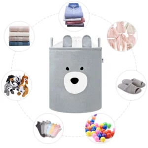 SIPO Kosz na zabawki Bear 63 L Miś grey XXL