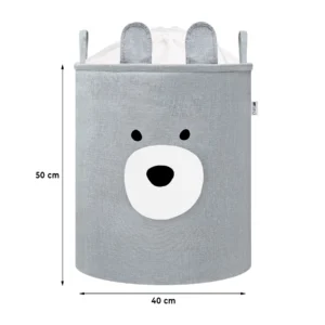 SIPO Kosz na zabawki Bear 63 L Miś grey XXL