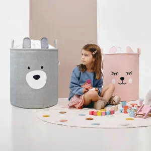 SIPO Kosz na zabawki Bear 63 L Miś grey XXL