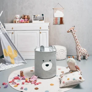 SIPO Kosz na zabawki Bear 63 L Miś grey XXL
