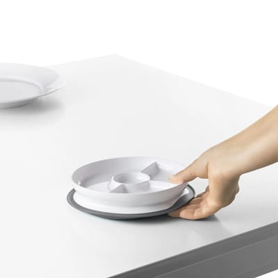 OXO Talerzyk z Silikonową Przyssawką dzielony grey