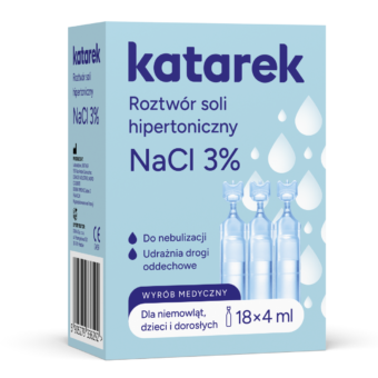 Katarek sól hipertoniczna NaCl 3% 18 ampułek