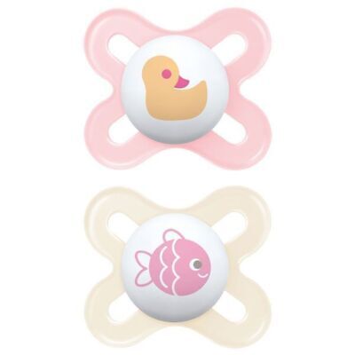 mam baby Start smoczek 0-2m. girl 2szt. rybka