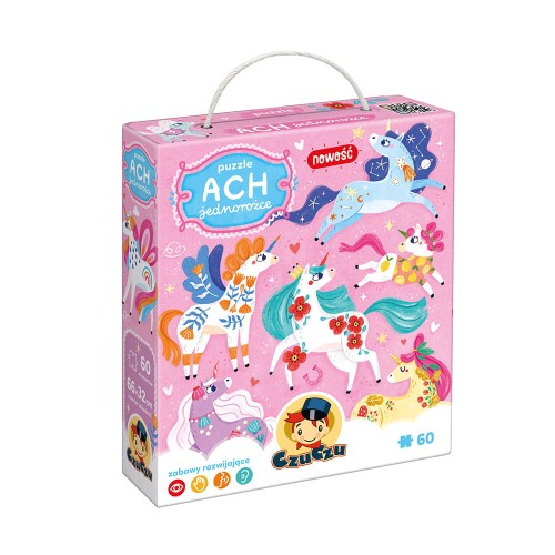CzuCzu Puzzle Ach Jednorożce 60 elementów