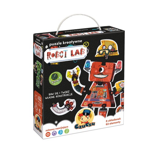 CzuCzu Puzzle kreatywne Roboty 8 układanek 63 el.