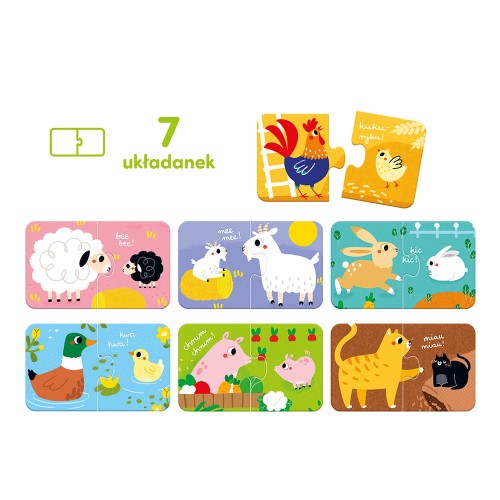 CzuCzu puzzle 2 el. 7 układanek do pary