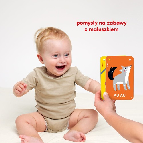 CzuCzu książeczka kontrasty na sznurku karty 6m+