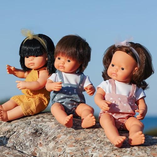 Miniland Lalka dziewczynka Europejka 38 cm  Brązowe włosy My Friends & Me
