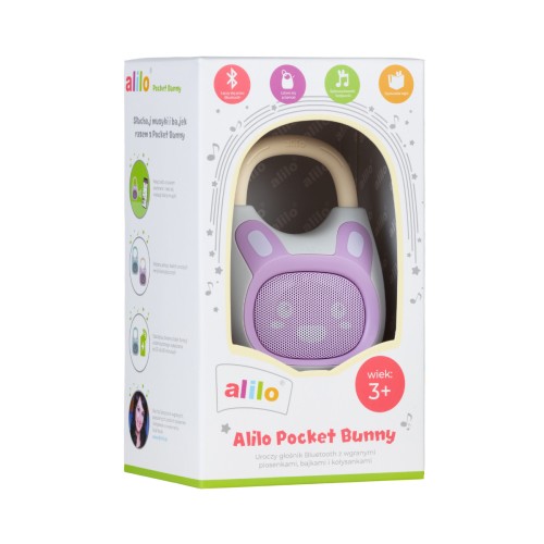 Alilo Pocket Bunny K1 Odtwarzacz MP3 z Bluetooth  fioletowy