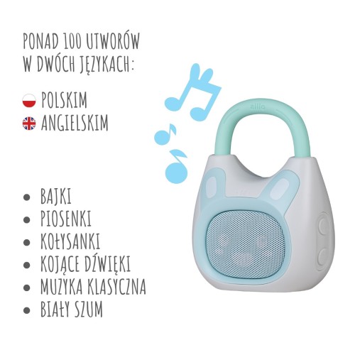Alilo Pocket Bunny K1 Odtwarzacz MP3 z Bluetooth  niebieski
